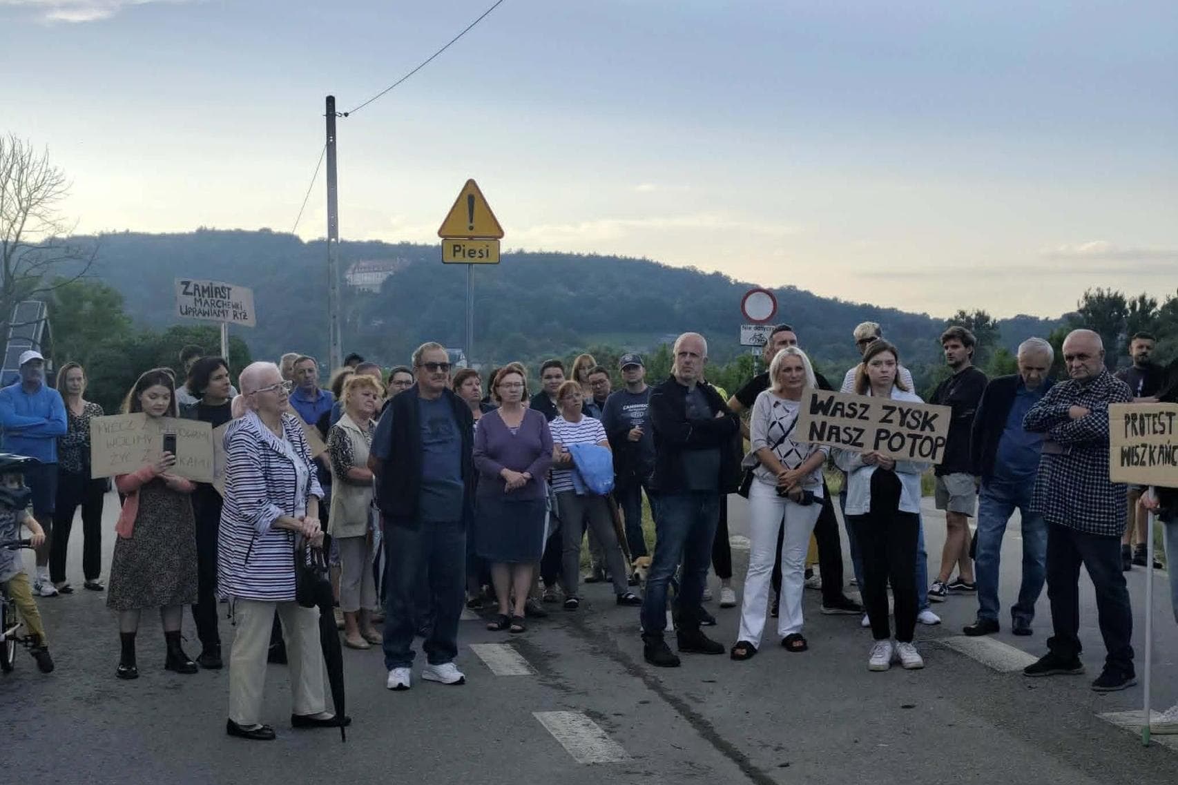 ?Precz z budowami, wolimy żyć z dzikami?. Protest przeciw planowanej inwestycji w Bodzowie