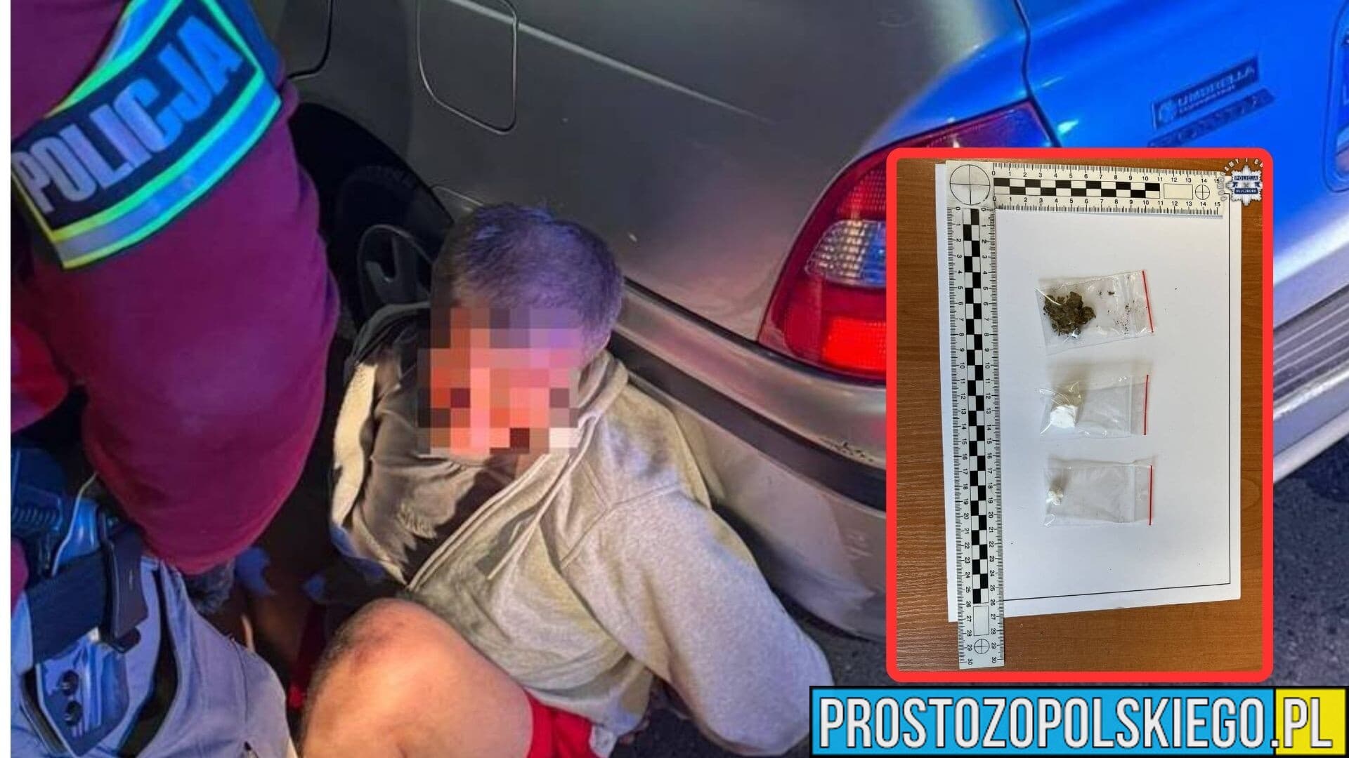 Próbował połknąć narkotyki podczas kontroli drogowej. Policjanci błyskawicznie zareagowali