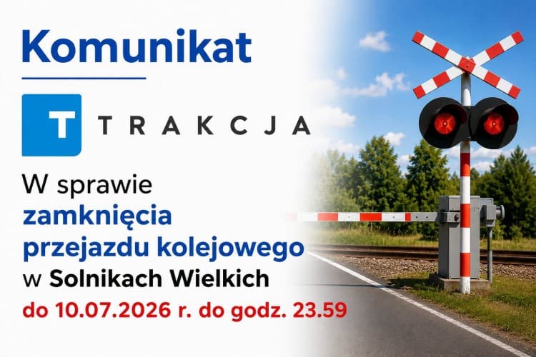 Przedłużono zamknięcie przejazdu kolejowego w Solnikach Wielkich