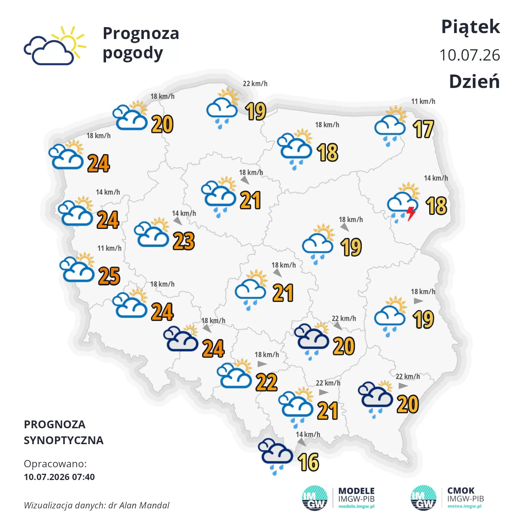 Przelotny deszcz, chłód i burze nad Podkarpaciem