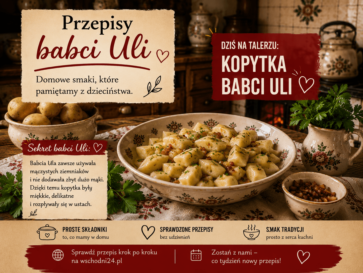 Przepisy Babci Uli- kopytka . Miękkie jak chmurka i zawsze udane