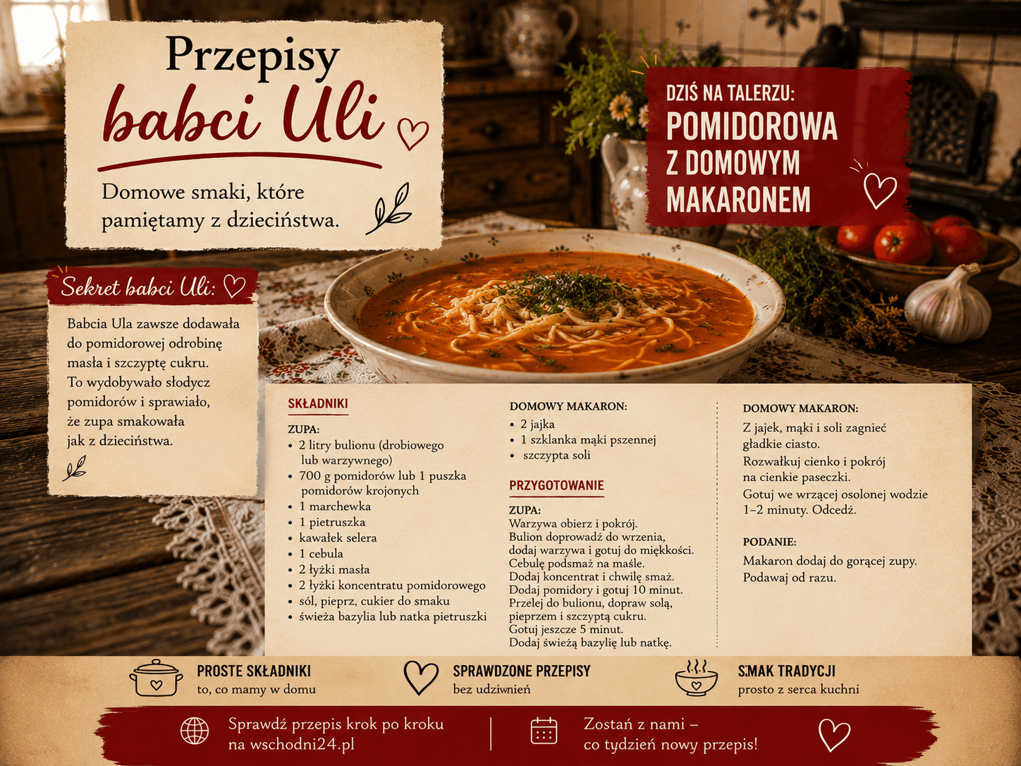 Przepisy Babci Uli – zupa pomidorowa