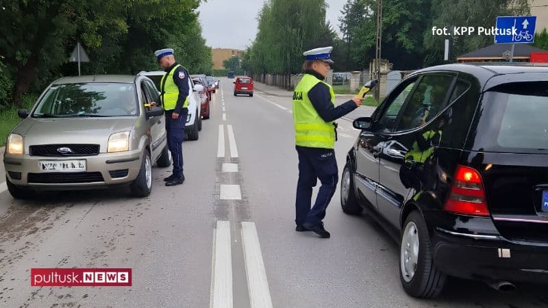 Pułtuska policja przebadała blisko 300 kierowców. Jeden był pod wpływem alkoholu