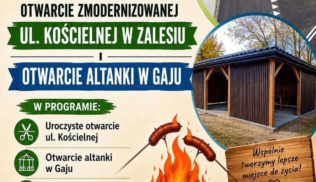 Radni i sołtys zapraszają na otwarcie nowej sołeckiej altanki (zaproszenie)