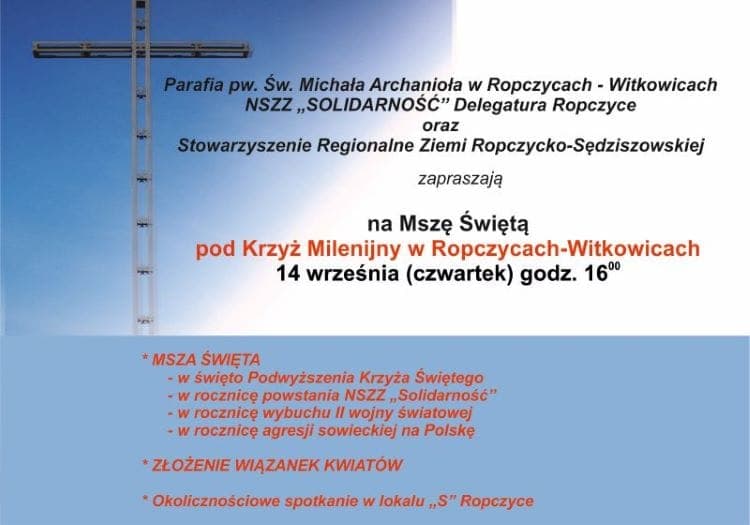 Read article: Msza pod Krzyżem Milenijnym w Ropczycach-Witkowicach