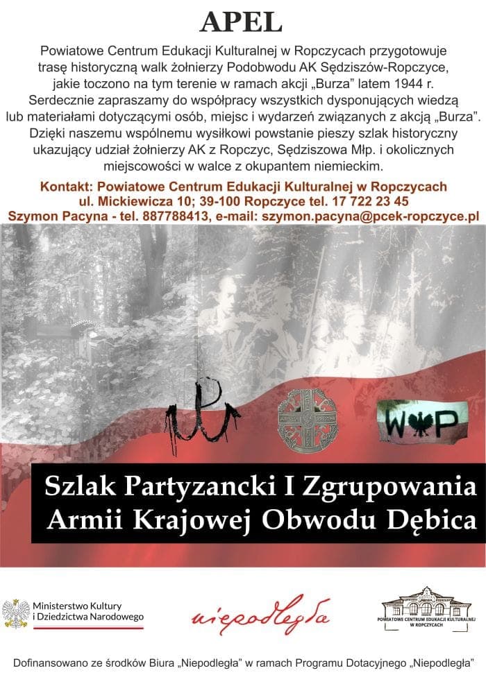 Read article: SZLAK PARTYZANCKI I ZGRUPOWANIA ARMII KRAJOWEJ OBWODU DĘBICA