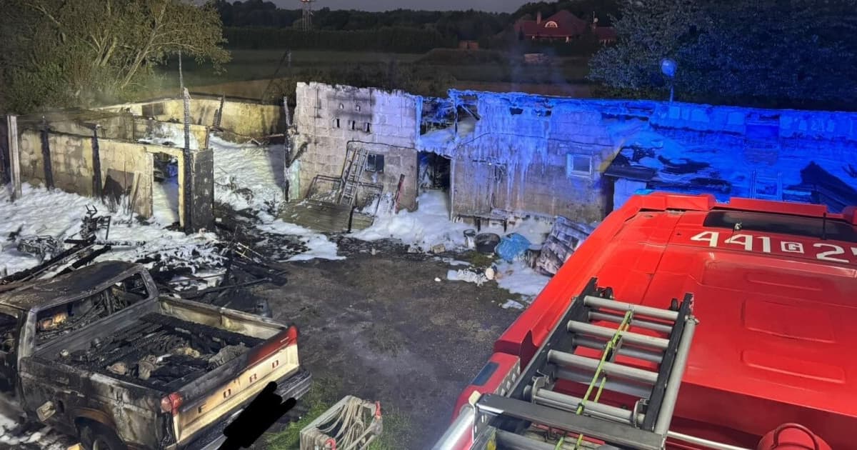 • Rębiechowo. Spłonął warsztat i budynek gospodarczy