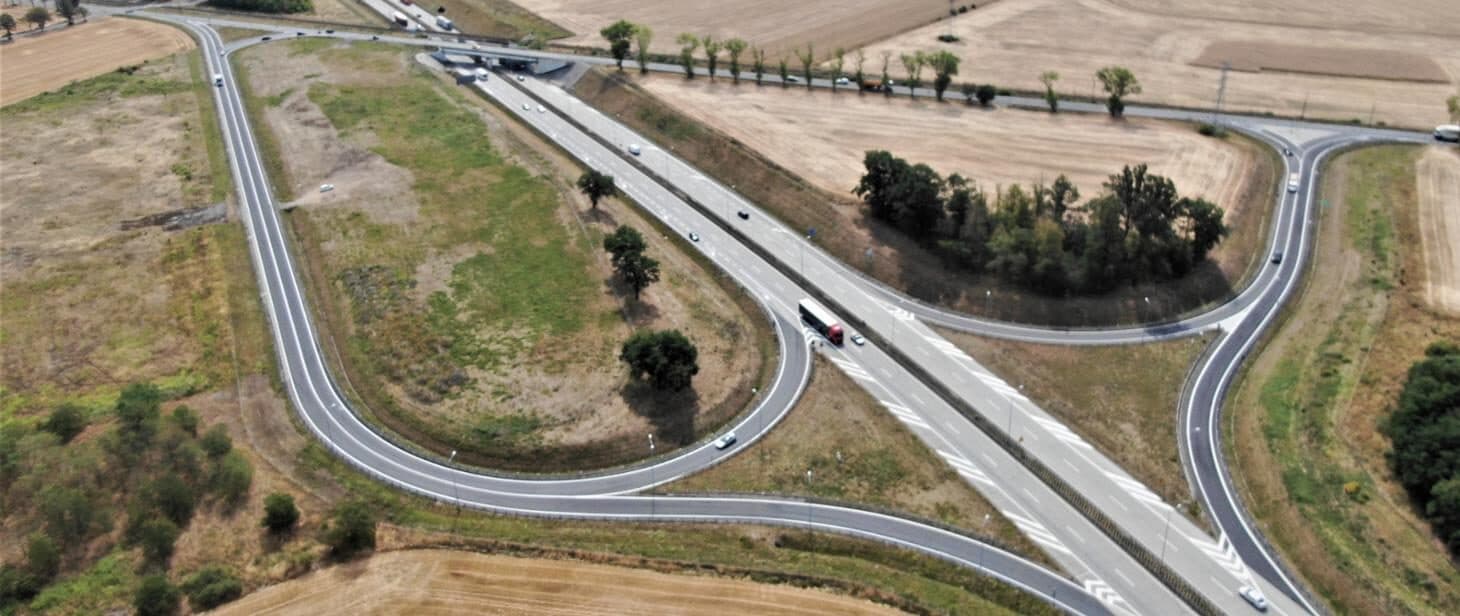 Remont na węźle Złotoryja na autostradzie A4