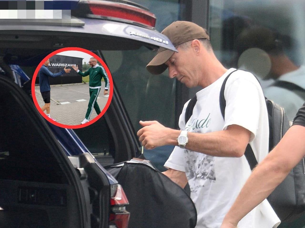 Robert Lewandowski w drodze do USA. Przed wylotem odwiedził Legię i wywołał lawinę plotek