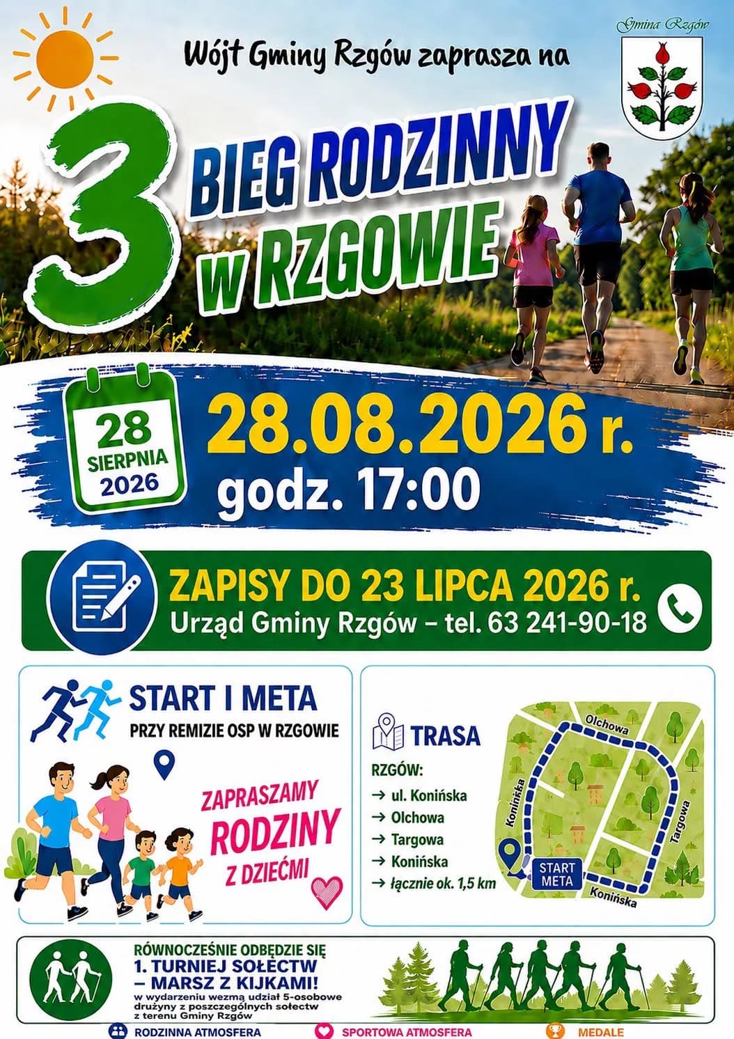 Rodzinne bieganie wraca do Rzgowa. Trwają zapisy na trzecią edycję wydarzenia
