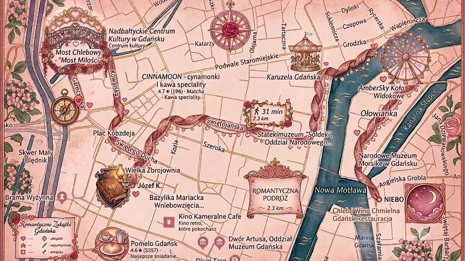 Romantyczne miejscówki w Gdańsku oczami pisarki. Trasa śladami gorących romansów