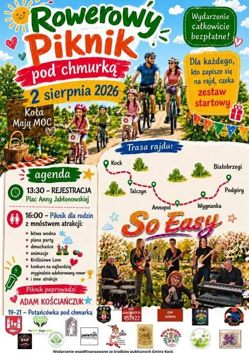 Rowerowy piknik pod chmurką
