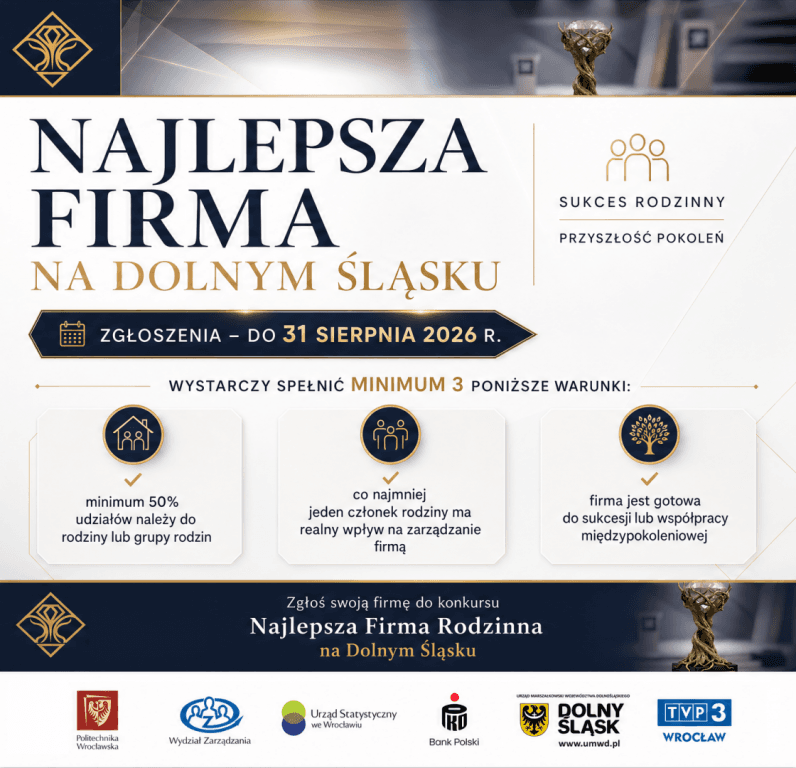 Ruszył konkurs „Najlepsza Firma Rodzinna na Dolnym Śląsku”.
