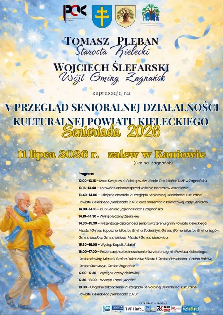 Senioriada w Kaniowie. Seniorzy pokażą energię, której nie da się przegapić