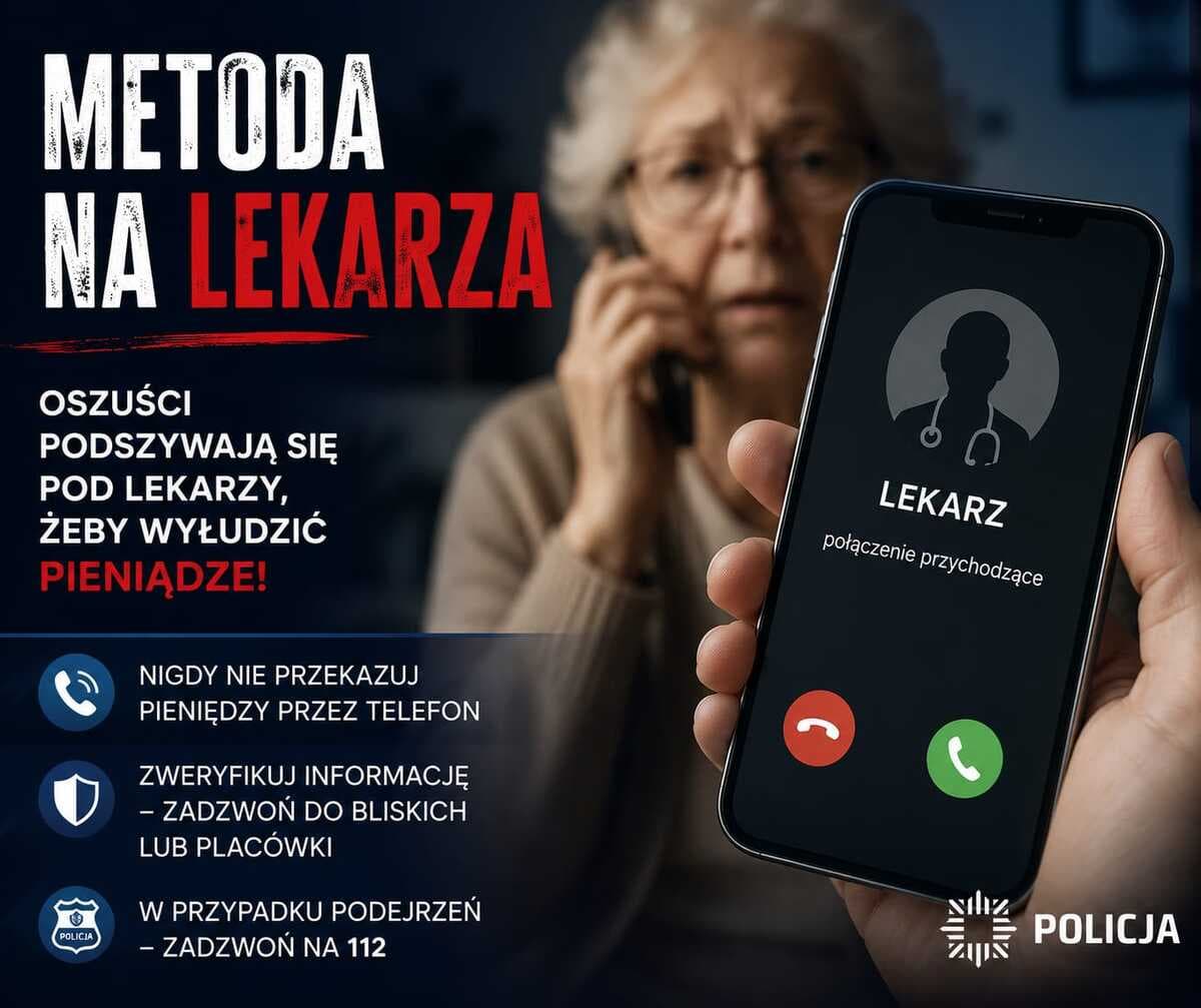 Seniorka straciła 60 tysięcy złotych – uwierzyła fałszywemu lekarzowi