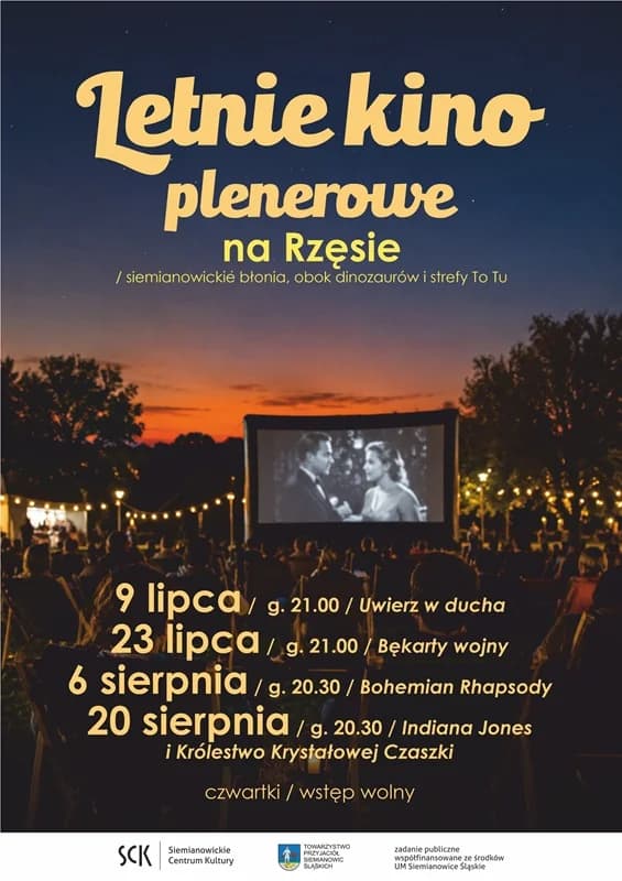 Siemianowice Śląskie: Letnie kino plenerowe na błoniach z wstępem wolnym