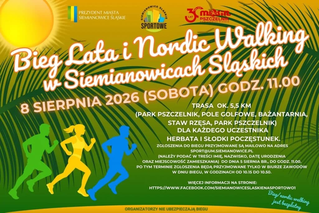 Siemianowice Śląskie: XX Bieg Lata w parku Pszczelnik 8 sierpnia