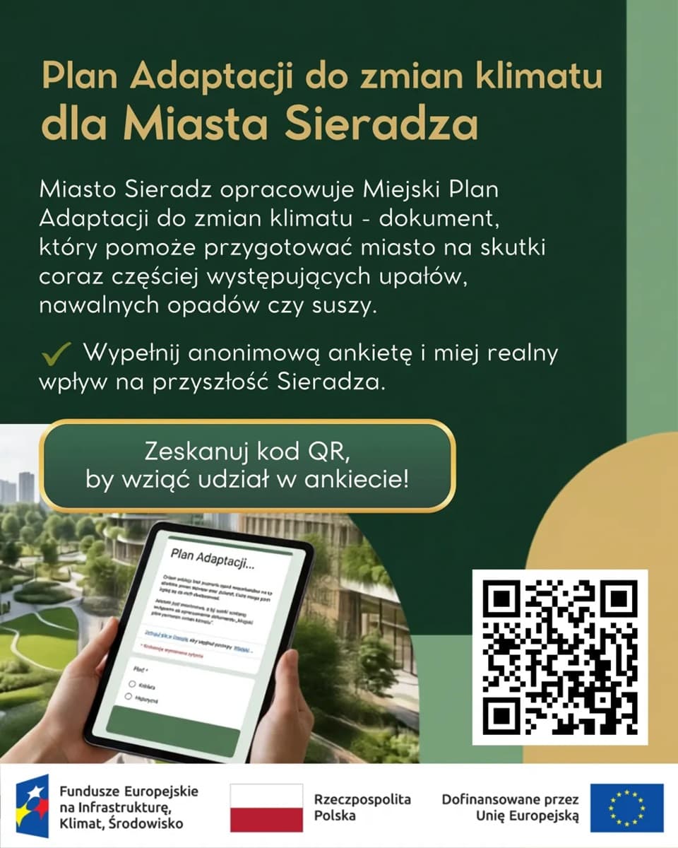 Sieradz pyta mieszkańców o zmiany klimatyczne