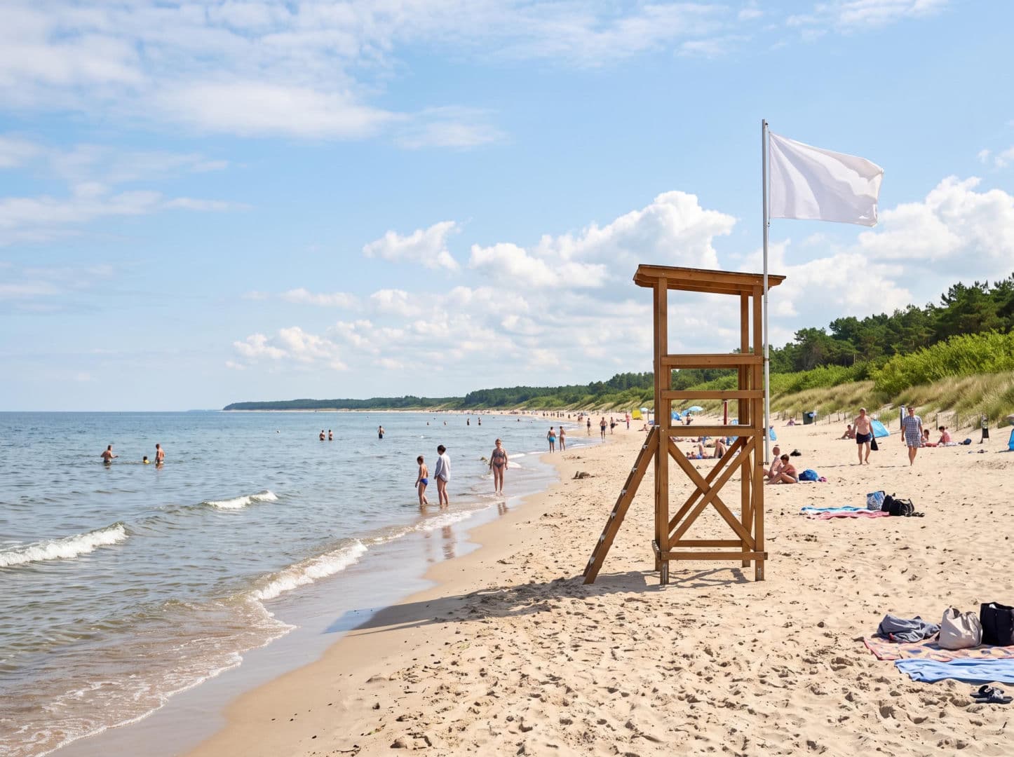 Sinice Grzybowo 20.07. Czy w Grzybowie można się dzisiaj kąpać? Flaga, warunki pogodowe