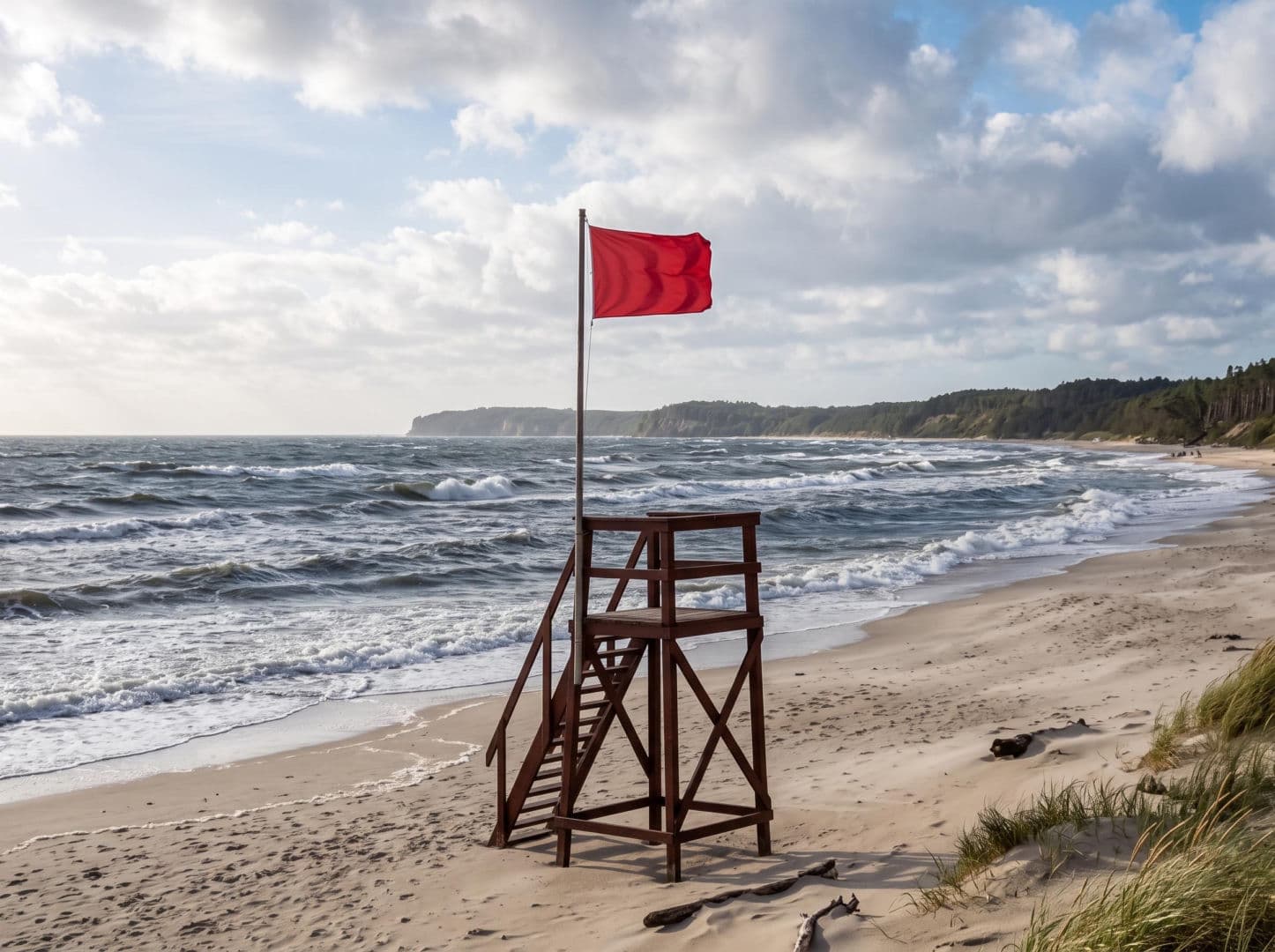 Sinice Jastrzębia Góra. Czy w Jastrzębiej Górze można się kąpać 14.07? Flaga, warunki pogodowe