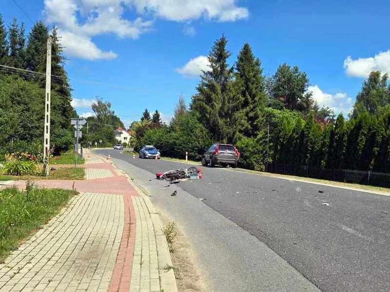 Śmiertelny wypadek na drodze w Humniskach. Nie żyje 47-letni motorowerzysta
