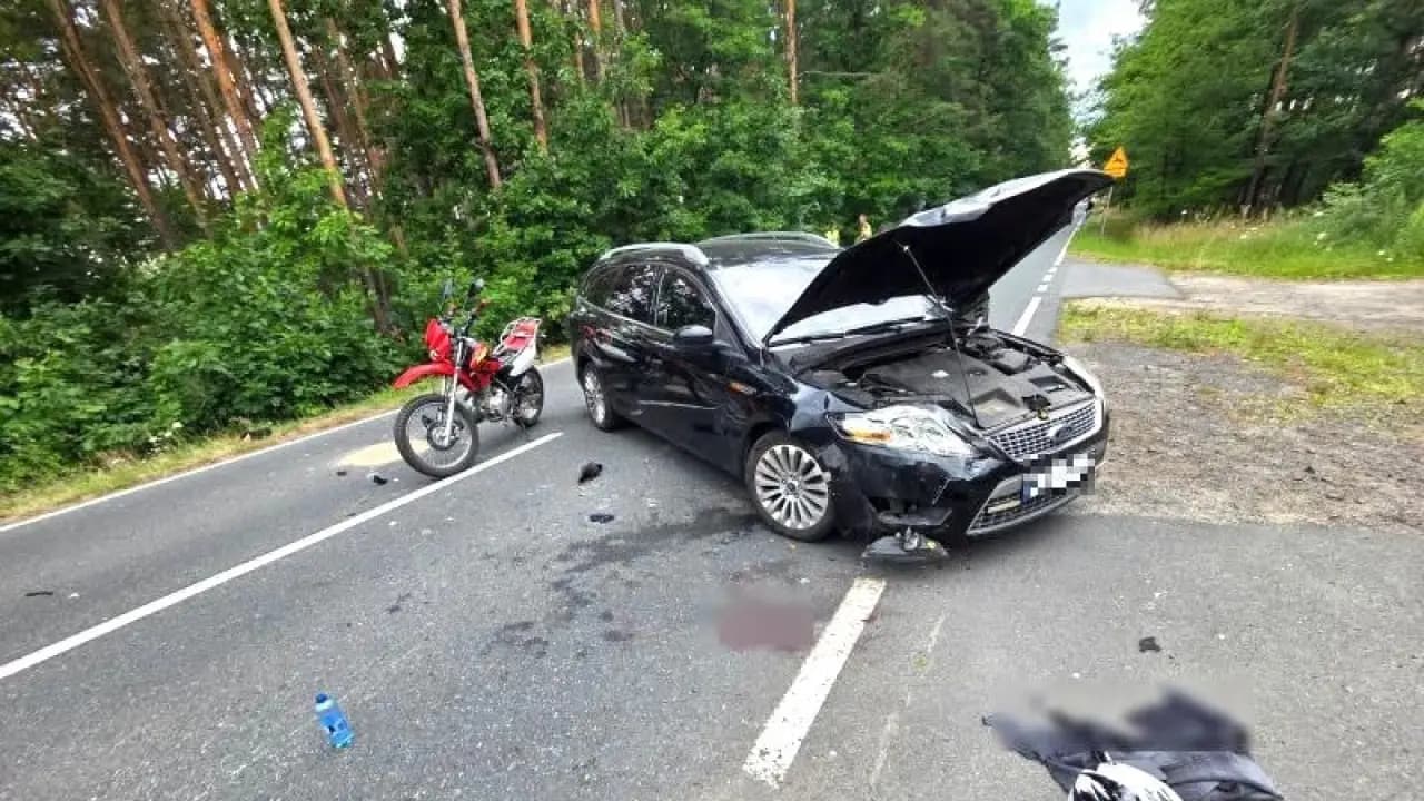 Śmiertelny wypadek. Nie żyje 34-letni motocyklista