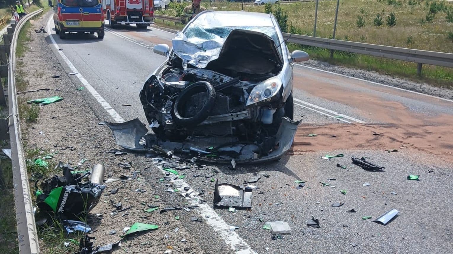 Śmiertelny wypadek w Glinczu. Nie żyje 47-letni motocyklista