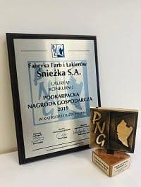 „Śnieżka” laureatem „Podkarpackiej Nagrody Gospodarczej” 2019