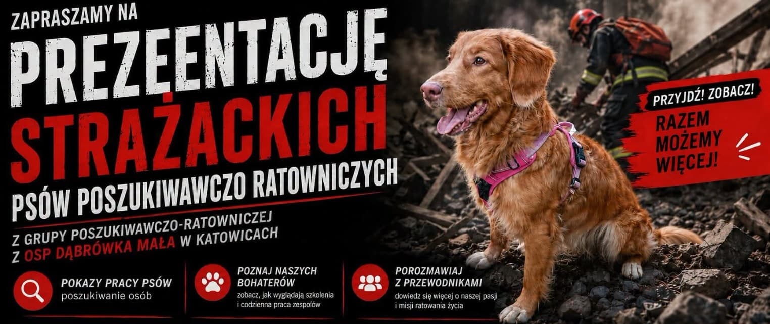 Spotkanie z psami ratowniczymi w Centralnym Muzeum Pożarnictwa