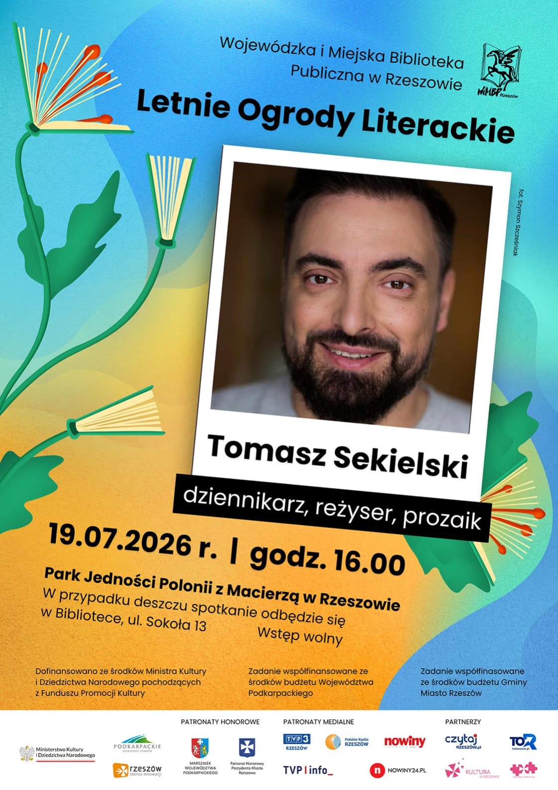 Spotkanie z Tomaszem Sekielskim w ramach Letnich Ogrodów Literackich