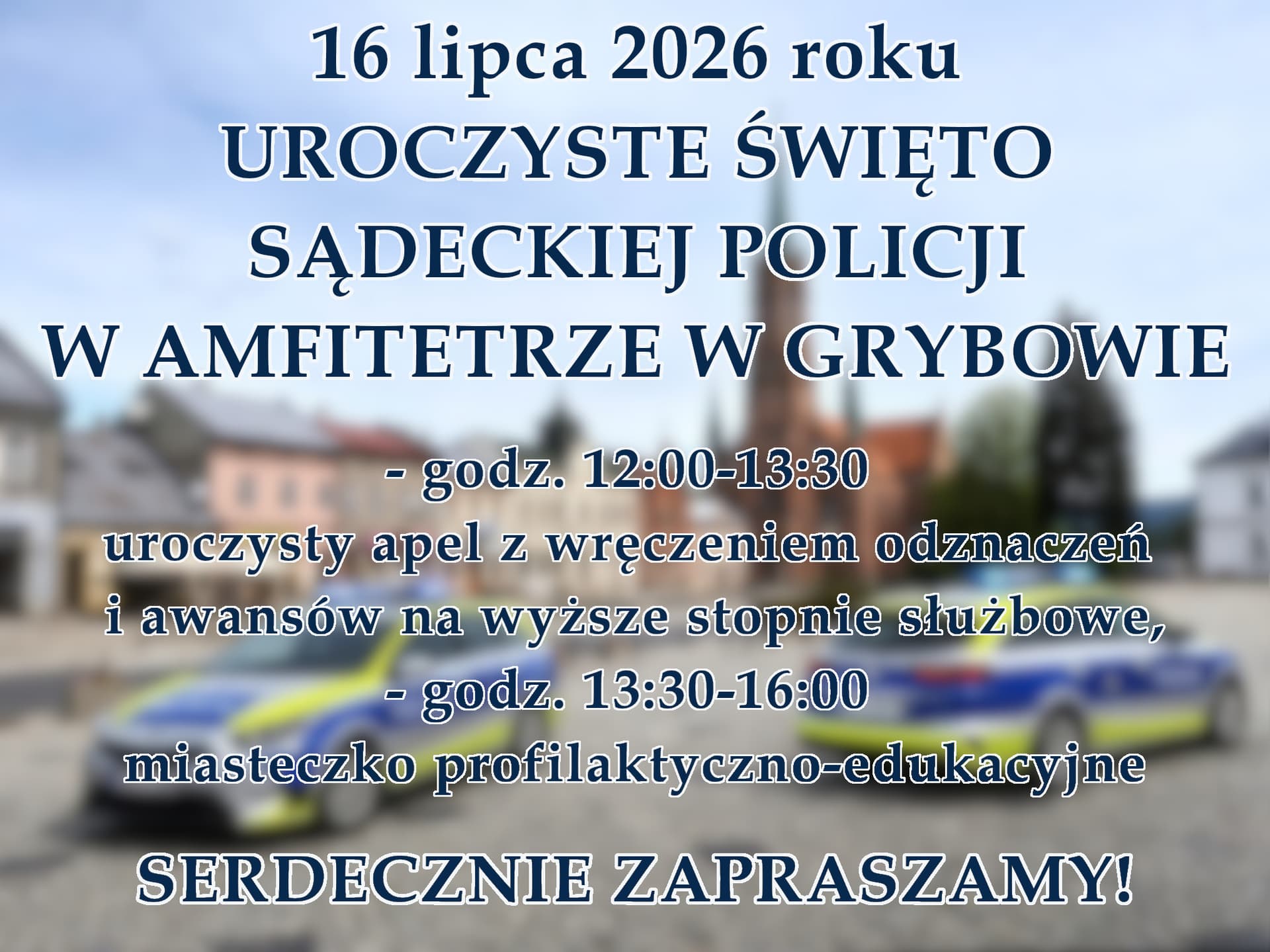 Święto Policji w Grybowie. Będą awanse, pokazy sprzętu i atrakcje dla całych rodzin