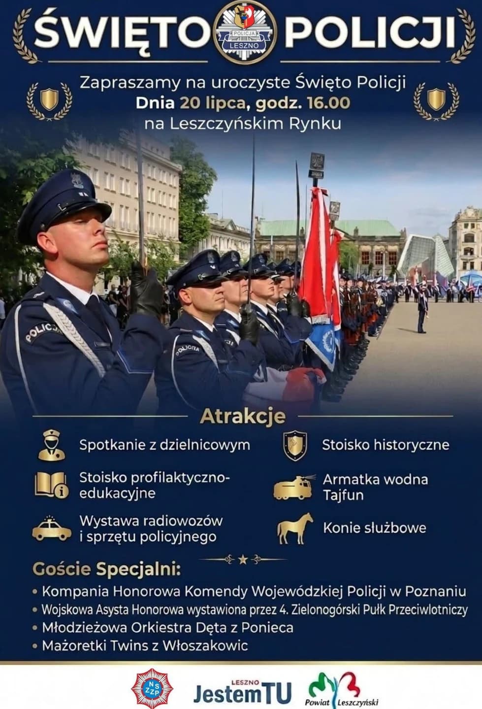 Święto Policji w Lesznie z jubileuszem 100-lecia służby dzielnicowych