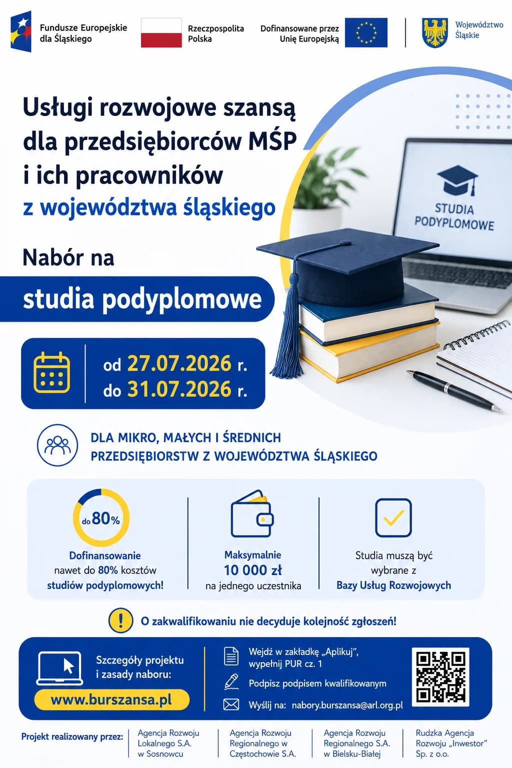 Świętochłowice: Dofinansowanie do 80% studiów podyplomowych dla MŚP