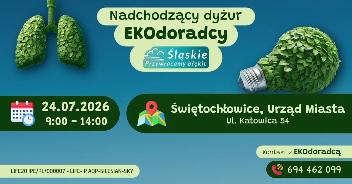 Świętochłowice: Dyżur Ekodoradcy 24 lipca w Urzędzie Miejskim