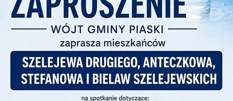 Szelejewo Drugie. Spotkanie w sprawie zaopatrzenia w wodę