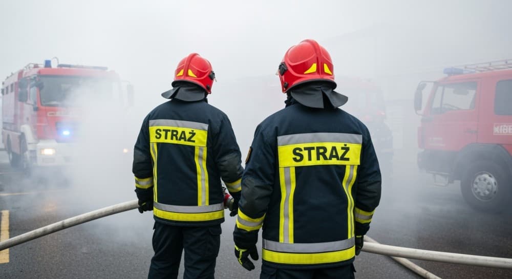 Szybka interwencja strażaków w Stargardzie: pożar drewutni opanowany bez ofiar