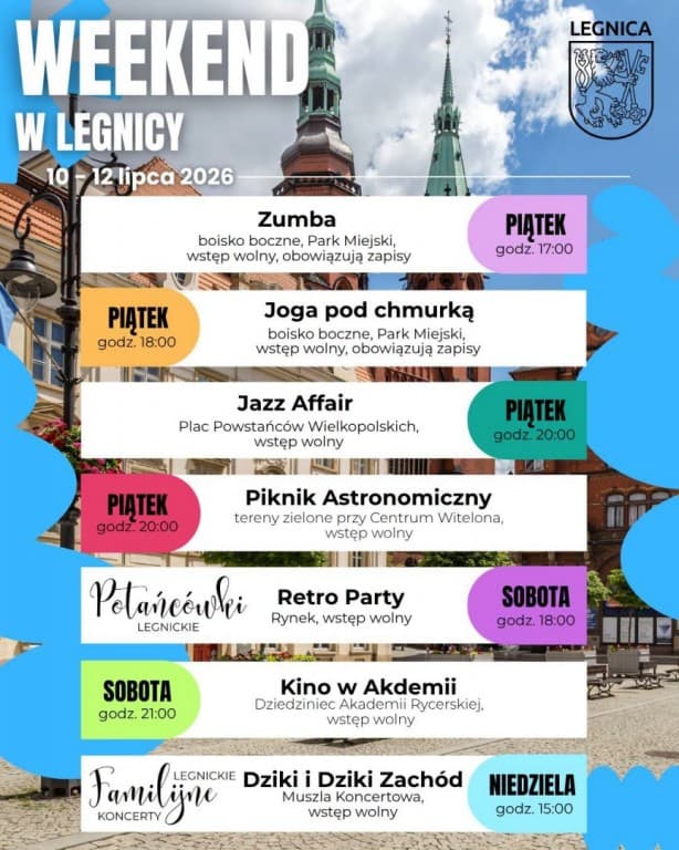 Szykuje się kulturalny weekend w Legnicy. Sprawdź program