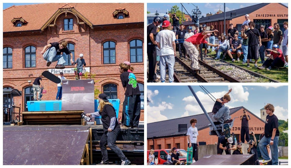 To było prawdziwe szaleństwo! Deskorolki, tory kolejowe i potężne skoki nad wagonem