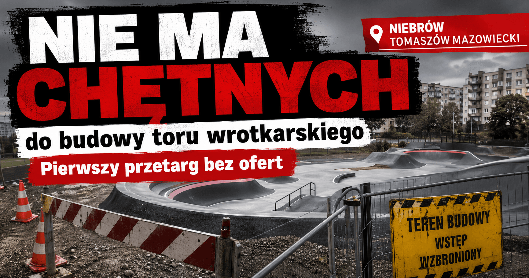 Tor wrotkarski na Niebrowie utknął przed startem. Pierwszy przetarg bez ani jednej oferty