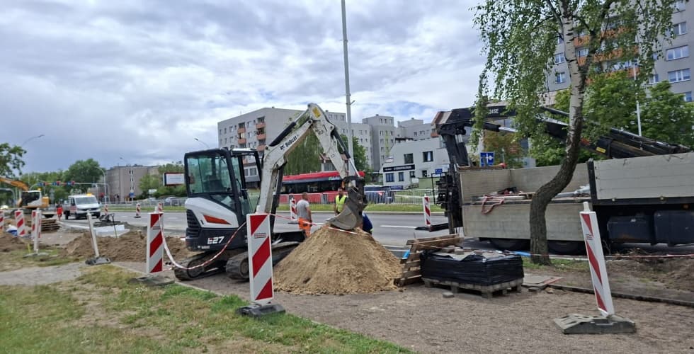 Trwa budowa nowego przystanku autobusowego przy Al. Jana Pawła II