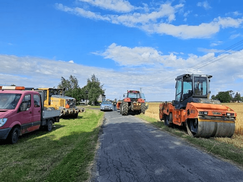 Trwa modernizacja drogi Bukowina - Stok Nowy