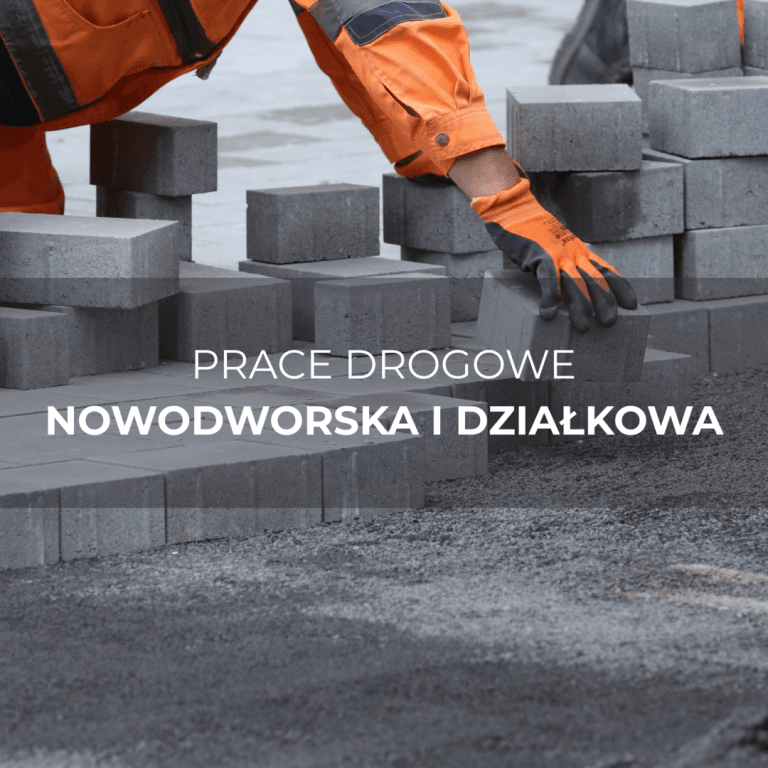 Trwają prace drogowe na Nowodworskiej i Działkowej