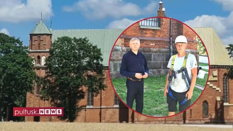 Trwają prace na dachu kościoła w Dzierżeninie