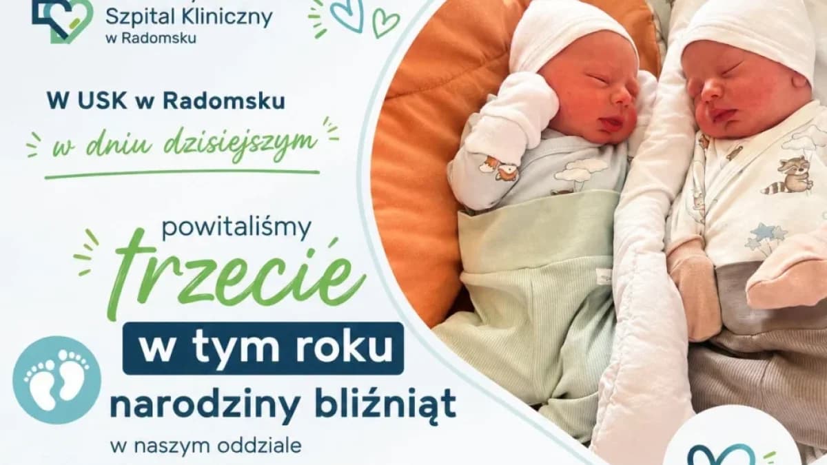 Trzecia para bliźniąt w tym roku urodziła się w radomszczańskim szpitalu. Na świat przyszli Staś i Wiktor