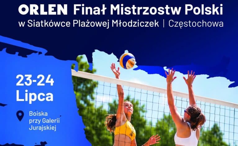 Trzy dni zmagań w siatkówce plażowej przy Galerii Jurajskiej. Turniej dla dzieci i Finał Mistrzostw Polski Młodziczek