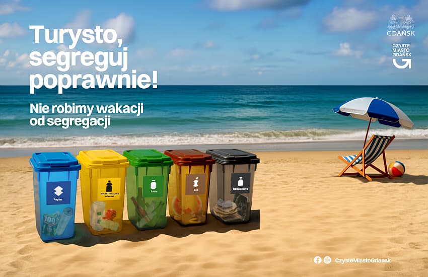 Turysto, segreguj poprawnie! Odpoczywaj z głową, bo odpady nie mają wakacji