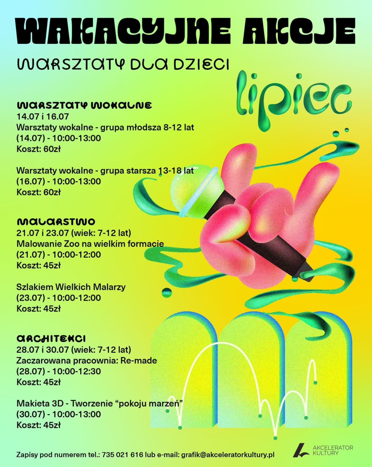 Twórcze wakacje w Akceleratorze Kultury. Ruszają lipcowe warsztaty dla dzieci i młodzieży
