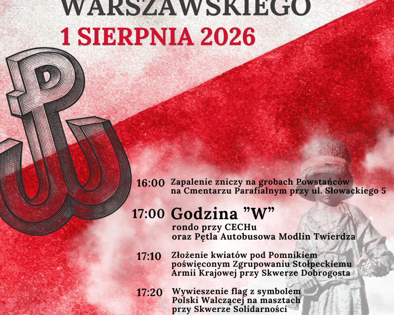 Uczczą 82. rocznicę wybuchu Powstania Warszawskiego