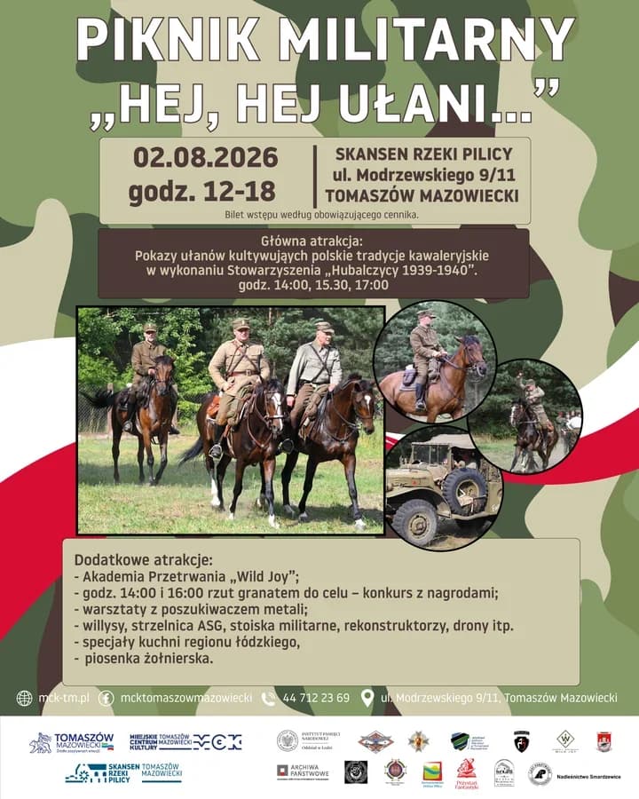 Ułani, willysy i rodzinne wyzwania - Piknik Militarny w Tomaszowie