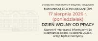 Uwaga Interesanci - 17 sierpnia (poniedziałek) starostwo będzie zamknięte